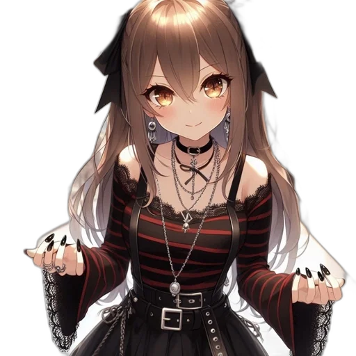 staff, dress, jacket, hair transparent PNG cut-out