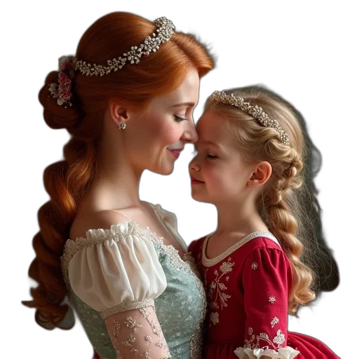 crown, dress, photorealistic, oil painting transparent PNG cut-out