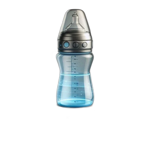 bottle, weapon, 3d render, futuristic transparent PNG cut-out