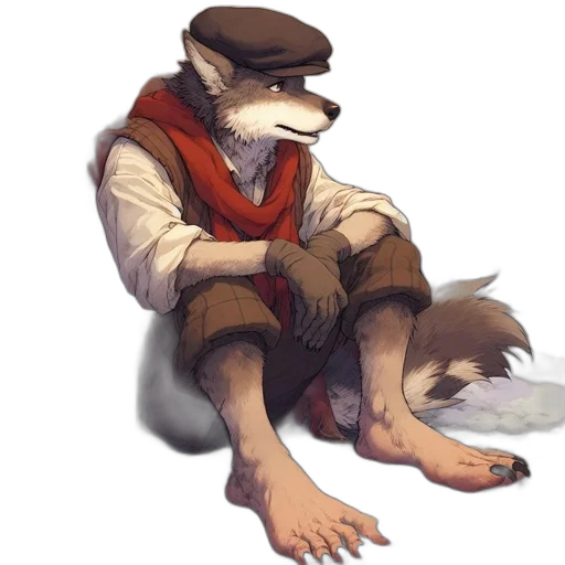 staff, animal, hat, jacket transparent PNG cut-out