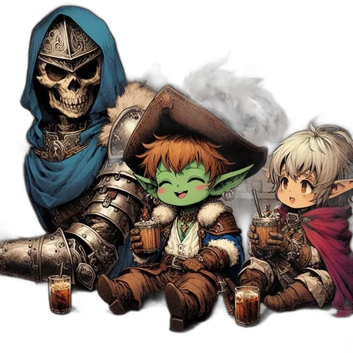 fantasy art, concept art, pixel art, comic book art transparent PNG cut-out