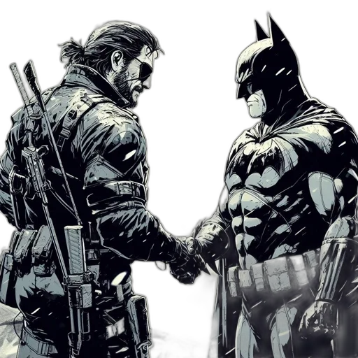 comic book art, concept art, fantasy art, two transparent PNG cut-out