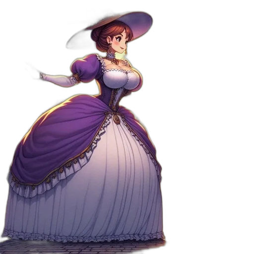 dress, hat, staff, concept art transparent PNG cut-out