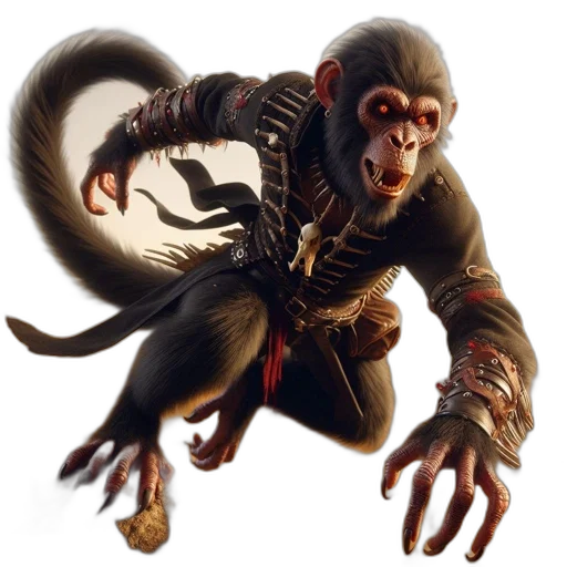 creature, animal, staff, dragon transparent PNG cut-out