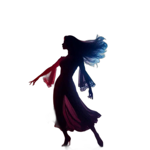 dress, hair, staff, crown transparent PNG cut-out