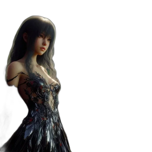dress, fantasy art, 3d render, concept art transparent PNG cut-out