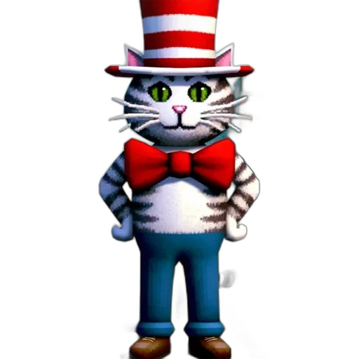 hat, staff, animal, pixel art transparent PNG cut-out