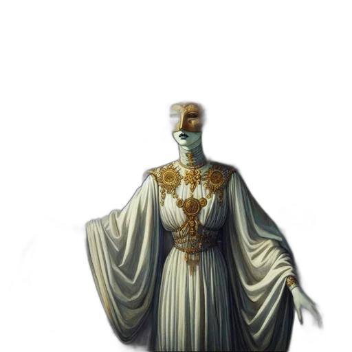 dress, crown, mask, jewelry transparent PNG cut-out