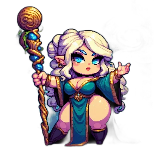staff, fantasy art, pixel art, concept art transparent PNG cut-out