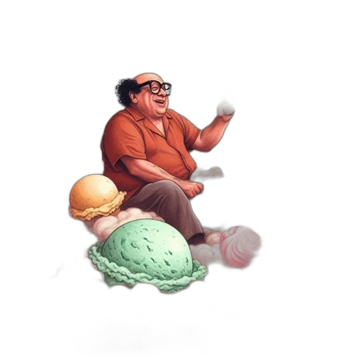 staff, food, umbrella, hat transparent PNG cut-out