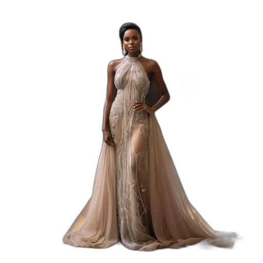 dress, earth tones, woman, beige transparent PNG cut-out