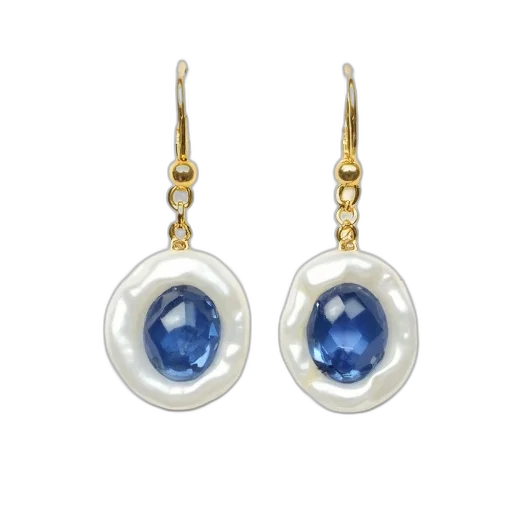 jewelry, pair, earrings, white transparent PNG cut-out