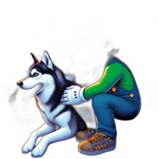 staff, jacket, animal, concept art transparent PNG cut-out