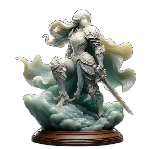 concept art, fantasy art, 3d render, armored transparent PNG cut-out