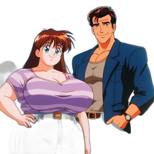 dress, jacket, vaporwave, anime transparent PNG cut-out