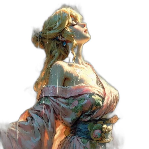 dress, crown, face, concept art transparent PNG cut-out