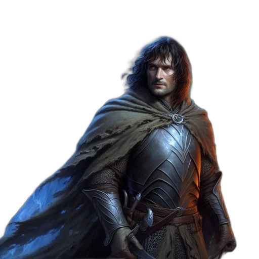 sword, jacket, weapon, fantasy art transparent PNG cut-out