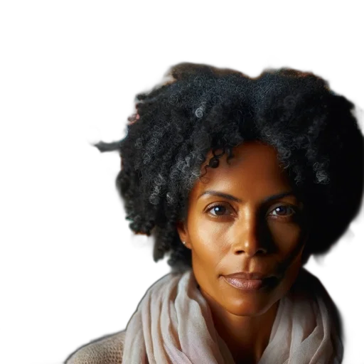 face, hair, crown, staff transparent PNG cut-out