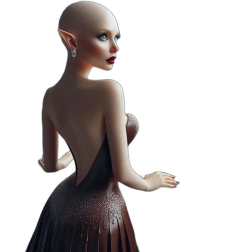 dress, creature, robot, jewelry transparent PNG cut-out