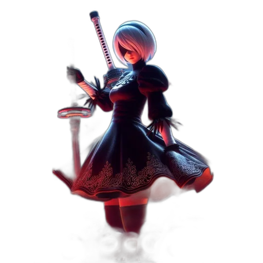 sword, staff, weapon, robot transparent PNG cut-out