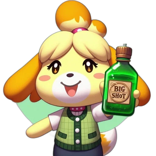 bottle, staff, animal, pixel art transparent PNG cut-out