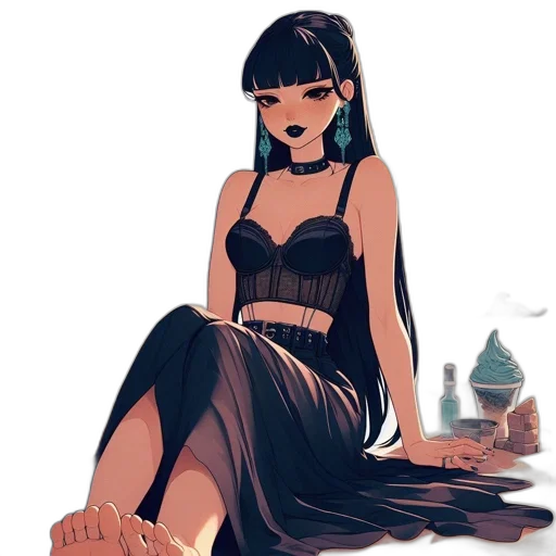 dress, jewelry, mask, fantasy art transparent PNG cut-out