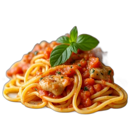 food, photorealistic, 3d render, pasta transparent PNG cut-out