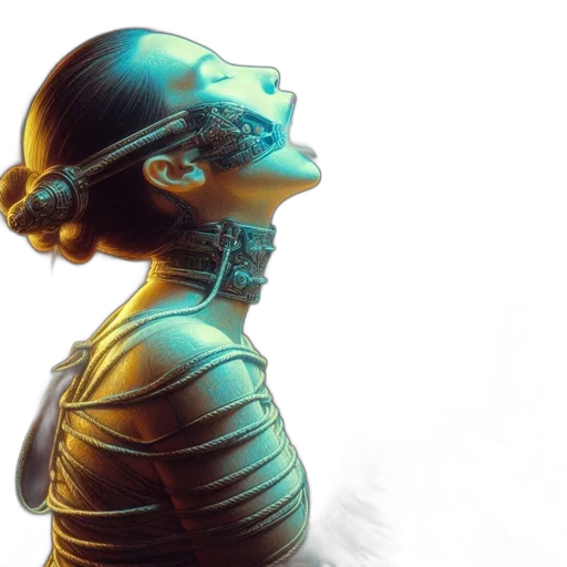 robot, cyberpunk, concept art, 3d render transparent PNG cut-out