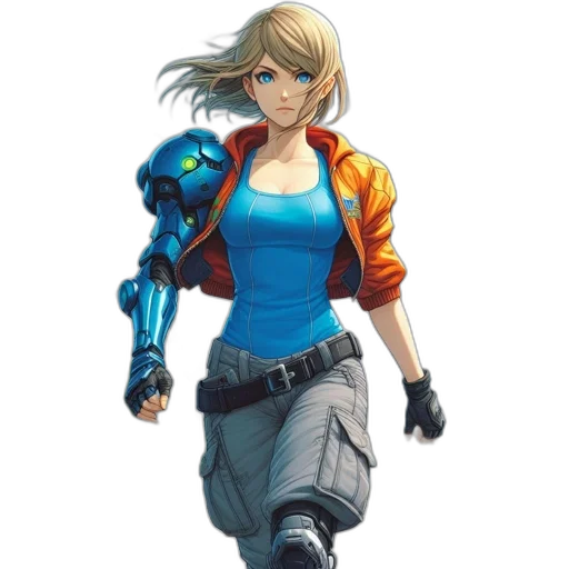 robot, jacket, weapon, concept art transparent PNG cut-out