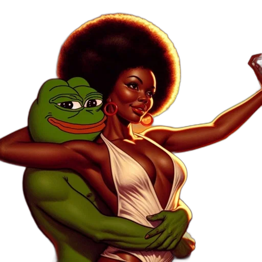 dress, weapon, woman, afro transparent PNG cut-out