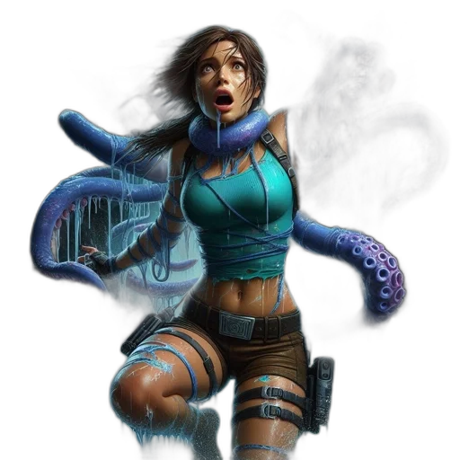 fantasy art, concept art, cyberpunk, comic book art transparent PNG cut-out