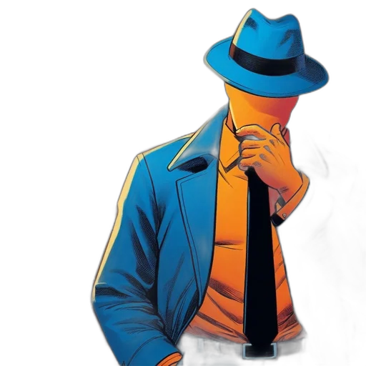jacket, hat, mask, staff transparent PNG cut-out