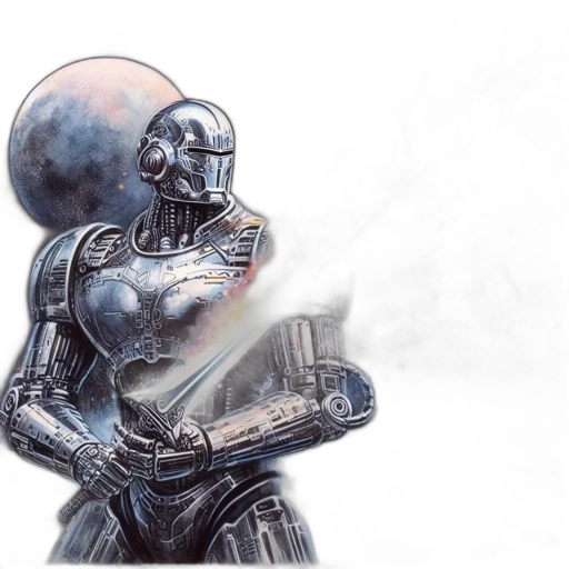 robot, sword, weapon, concept art transparent PNG cut-out