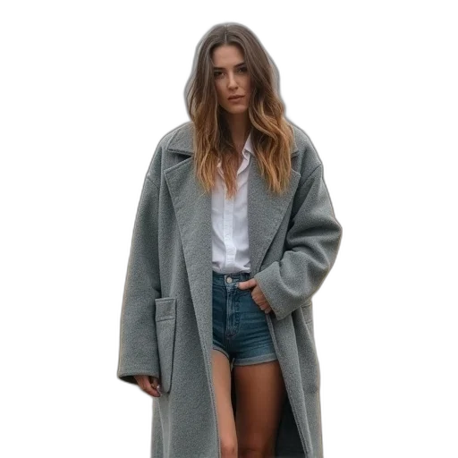 jacket, dress, umbrella, staff transparent PNG cut-out