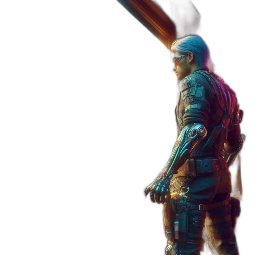 weapon, sword, robot, staff transparent PNG cut-out
