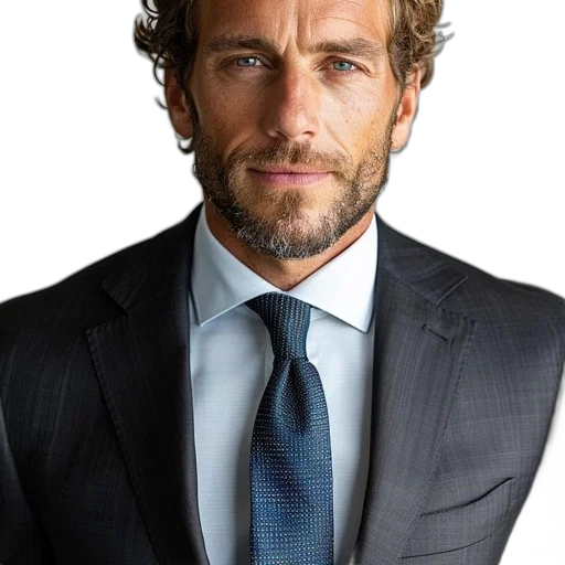 jacket, face, hair, staff transparent PNG cut-out