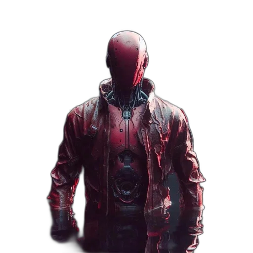 jacket, mask, robot, face transparent PNG cut-out