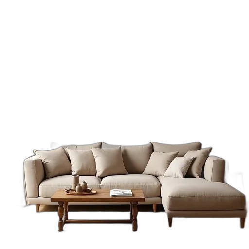 furniture, 3d render, photorealistic, earth tones transparent PNG cut-out