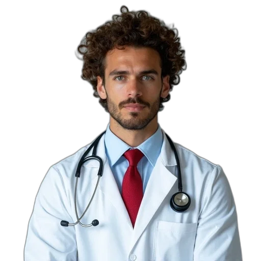 staff, face, hair, photorealistic transparent PNG cut-out