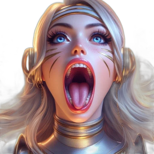face, robot, fantasy art, concept art transparent PNG cut-out