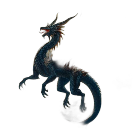 dragon, creature, staff, animal transparent PNG cut-out