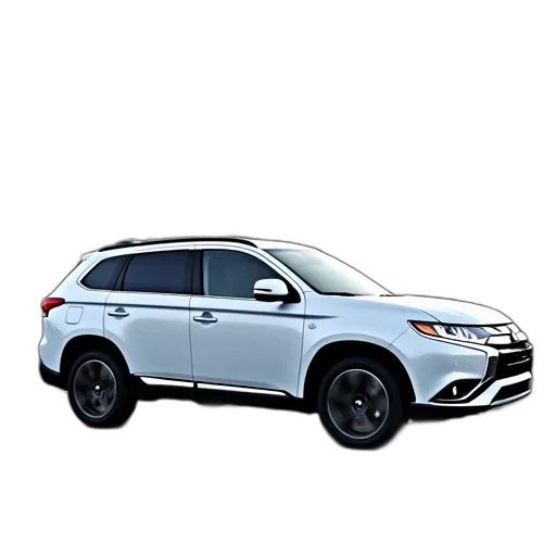car, white, 2019, mitsubishi transparent PNG cut-out