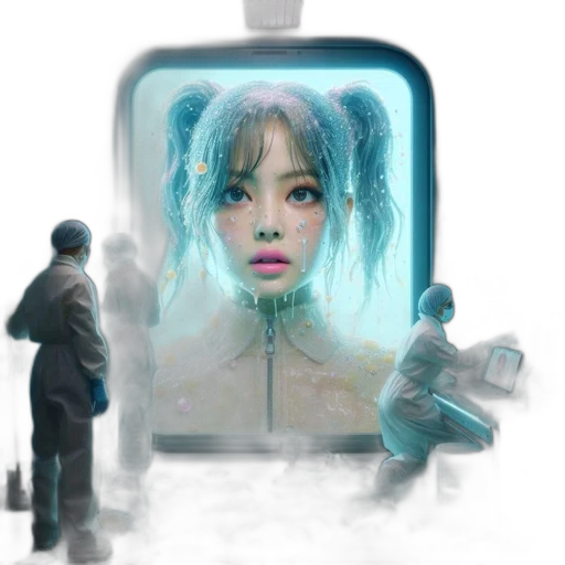 robot, face, mask, creature transparent PNG cut-out