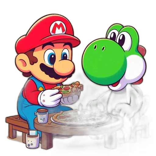 food, concept art, pixel art, 3d render transparent PNG cut-out
