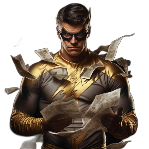 comic book art, concept art, golden, intensely transparent PNG cut-out