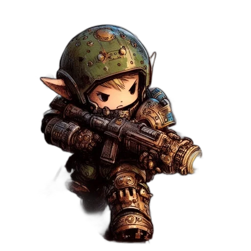 weapon, staff, sword, robot transparent PNG cut-out