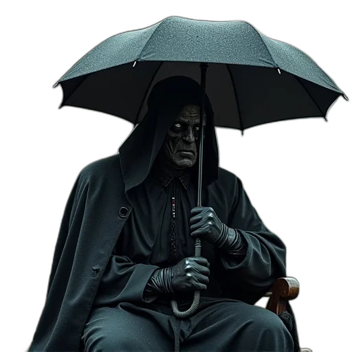 umbrella, staff, mask, jacket transparent PNG cut-out