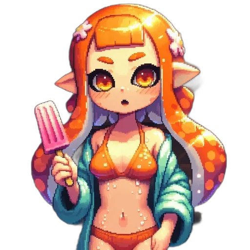 staff, weapon, pixel art, watercolor transparent PNG cut-out