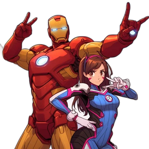 robot, comic book art, concept art, pixel art transparent PNG cut-out