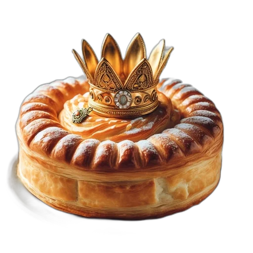 crown, food, jewelry, 3d render transparent PNG cut-out